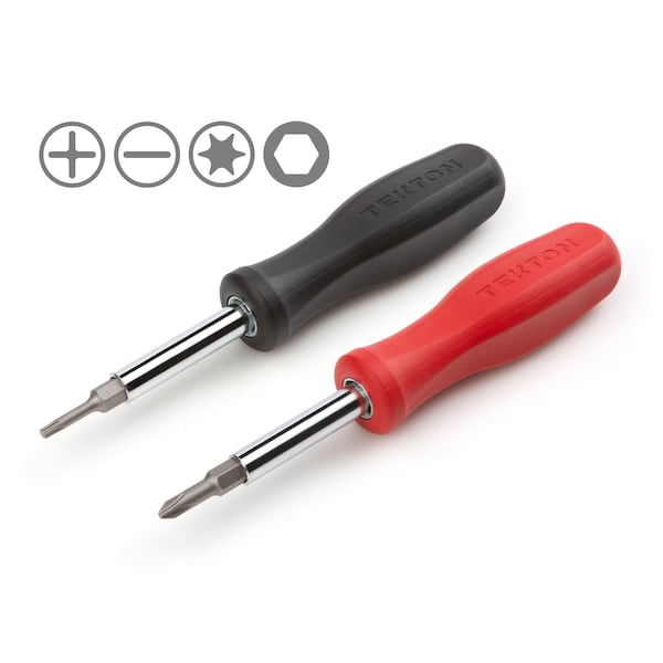 6-in-1 Driver Set, 2-Piece (No. 1 - No. 2, 3/16 - 1/4 in., T10 - T25 )